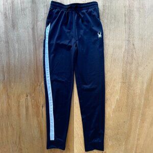 SPYDER ACTIVE STRIPED PERFORMANCE JOGGERS Men’s sz S Navy Blue Straight Leg